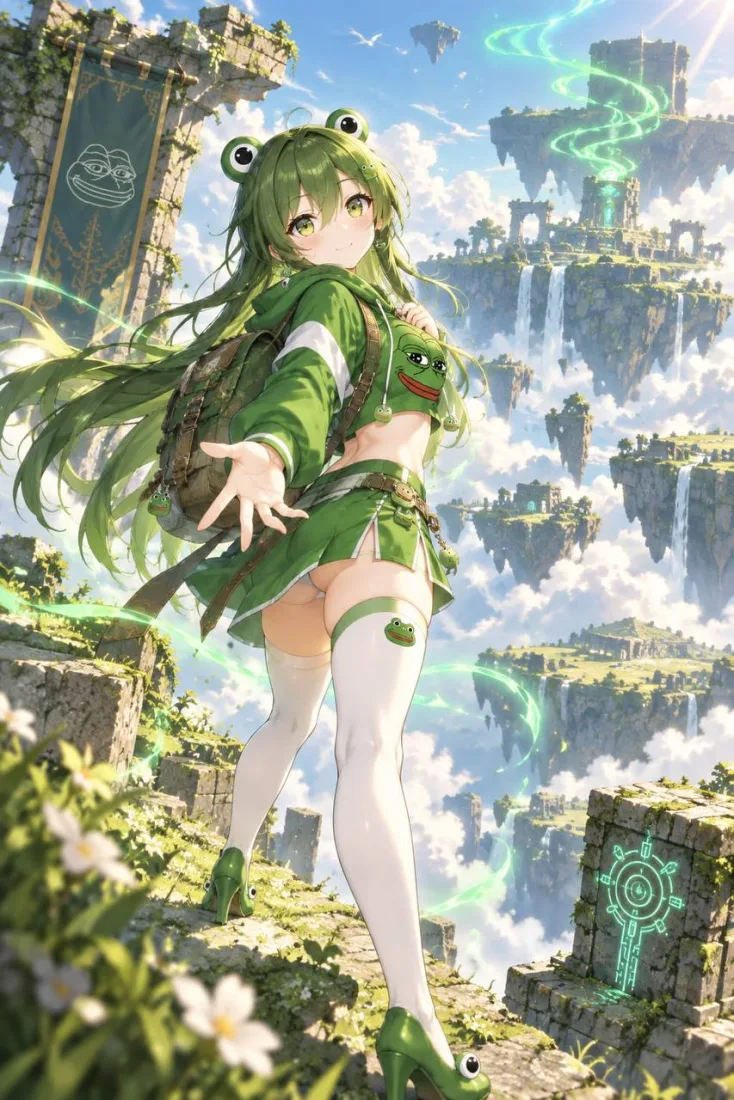 Pepe-Chan on the sky islands